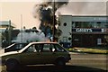 Fire on the North Circular at East Finchley, August 1990