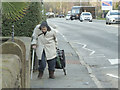 Old lady on Upholland Road, Billinge