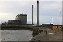 NT3975 : Cockenzie Harbour and power station by Richard Webb