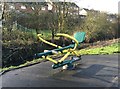 SJ8545 : Lyme Valley Park: outdoor gym equipment by Jonathan Hutchins