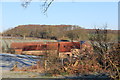 Great Woodend farm barns in the low December sun