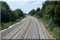 The renovated rail line through Bicester