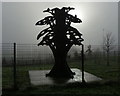 SK5910 : Sculpture at the entrance to Birstall Park & Ride by Mat Fascione
