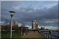 View of Meadow Court, Parkside Court and Waterside Heights from Thames Barrier Park #2