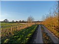 Gated road from Hinton in the Hedges