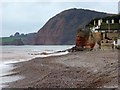 SY1287 : The shingle beach at Sidmouth's western end by David Smith