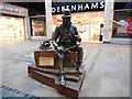 Jimmy Dyer statue in The Lanes shopping centre