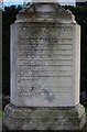 Hockley Heath War Memorial (2) - inscription, Hockley Heath, near Solihull