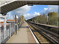 The Bache railway station from under the footbridge