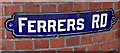 SJ2929 : Old-style enamel name sign, Oswestry by Jaggery
