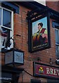 Brewers Arms (2) - sign, Comer Road, St. John