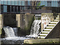 Winter flow at Salmon Lane lock