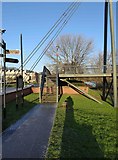 SO8455 : Steps to Sabrina Bridge, Henwick, Worcester by P L Chadwick