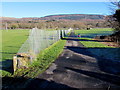 Path NE through the Ynys playing fields, Aberdare