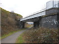 Bridge carrying Dalton Bank Road over the Huddersfield to Mirfield Cycle Route seen from the East