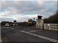 TM3975 : Train at Bramfield Level Crossing by Geographer