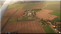 Farm, horse facility and houses on Scrub Lane, Authorpe: aerial 2015