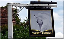 SU4896 : The White Horse (3) - sign, 189 Ock Street, Abingdon, Oxon by P L Chadwick