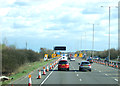 Roadworks on M1 near Hulcote