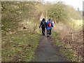 NY6760 : Walkers on the South Tyne Trail by Oliver Dixon