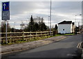 Priority over oncoming vehicles sign, Stafford Road, Pontypool