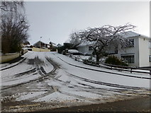 H4672 : Snow tracks, Knockgreenan Avenue, Omagh by Kenneth  Allen