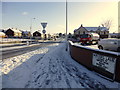 Snow along the footpaths, Hospital Road, Omagh