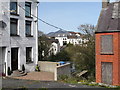 Housing on both sides of the Aughrim River