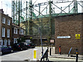 Gasholder at end of Montford Place