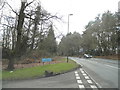 Chertsey Road at the entrance to Coworth-Flexlands School