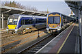 J5081 : Trains, Bangor Railway Station by Rossographer