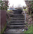 Steps up to Hirwaun Road, Penywaun