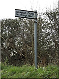 TM4560 : Aldringham Church sign by Geographer