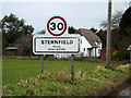 Sternfield Village Name sign