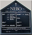 Bilingual Nebo chapel nameboard, Cwmdare