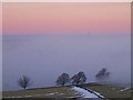 NY8355 : Allendale Town in the mist by Mike Quinn
