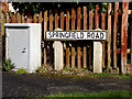 Springfield Road sign