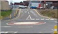 SJ8544 : City General Hospital, Stoke: 'smiley face' in roundabout by Jonathan Hutchins