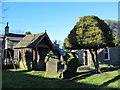 NY8355 : St. Cuthbert's Church, Allendale - churchyard by Mike Quinn
