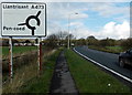 Direction sign near Pencoed