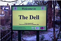 SP3166 : The Dell sign, Warwick Terrace, Royal Leamington Spa by P L Chadwick