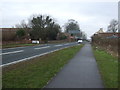 Cycle path beside the A1035