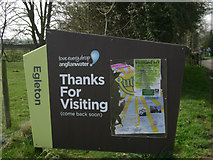 SK8707 : Thanks for Visiting sign by Anglian Water, Egleton near Rutland Water by Robin Stott