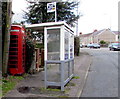 Phonebox and bus shelter in Pontlliw