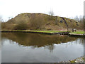 Slag heap east of Leeds Liverpool canal near Top Lock, Wigan