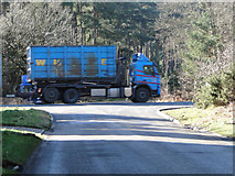 TL8388 : Lorry on the A134 passing the junction by Adrian S Pye