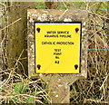 Cathodic protection marker post, Killinure near Carryduff (February 2015)