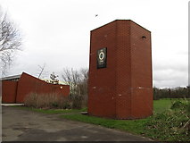 J3473 : Water tower at the Ozone Leisure Complex in Ormeau Park by Eric Jones