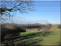 SK4689 : Doles Lane bridge over the M1 motorway by John Slater