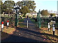 Oakfield Road entrance to Cwmbran Old Cemetery